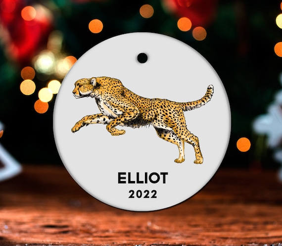 Cheetah Christmas Ornament, Personalized Cheetah Ornament, Cheetah Gift,  Cheetah Christmas Tree Decor, Cheetah Decoration, Present GO187 