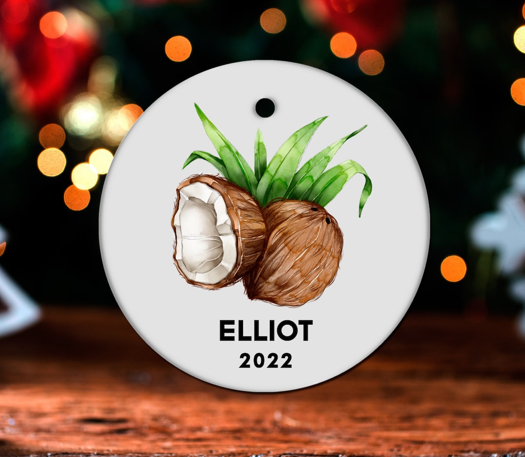 Coconut Christmas Ornament Personalized Coconut Ornament Etsy UK