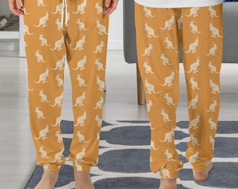 Kangaroo Pajama Pants, Kangaroo Pajama, Kangaroo Gift, Funny Pajama PP71