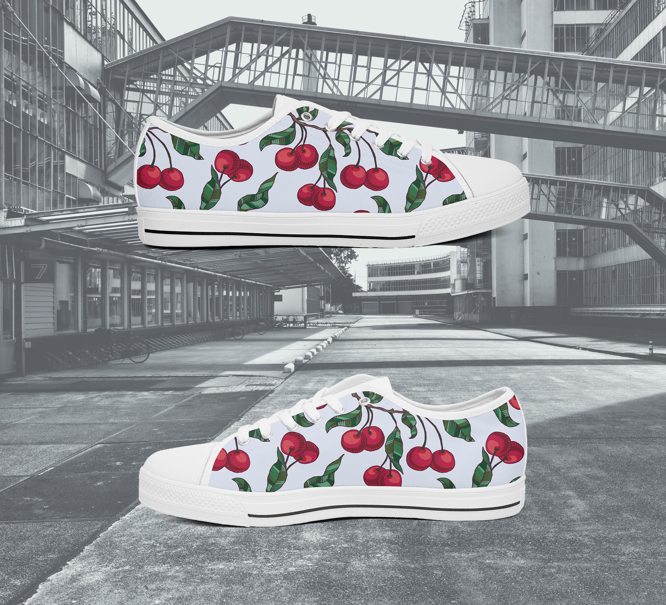 Cherry print shoes best sale