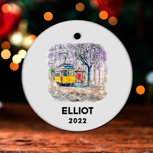 Lisbon Christmas Ornament, Personalized Lisbon Ornament, Lisbon Gift, Lisbon Christmas Tree Decor, Lisbon Decoration, Lisbon Present GO126