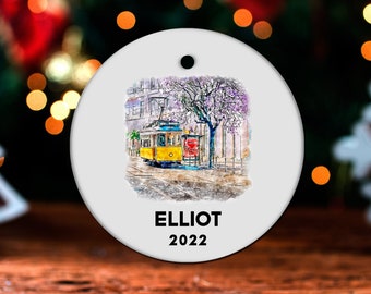 Lisbon Christmas Ornament, Personalized Lisbon Ornament, Lisbon Gift, Lisbon Christmas Tree Decor, Lisbon Decoration, Lisbon Present GO126