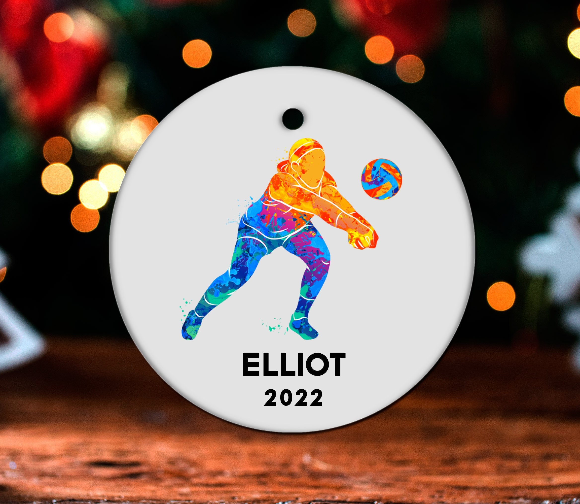 Discover Volleyball Christmas Ornament