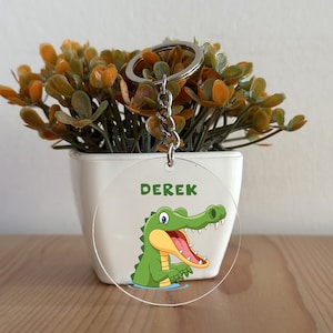 Crocodile Keychain, Custom Acrylic Crocodile Keychain, Crocodile Gift, gift for Her, Gift for Him, Christmas Gift, Crocodile lover GK180