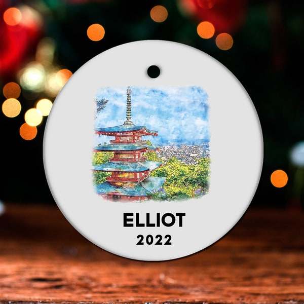 Kyoto Christmas Ornament, Personalized Kyoto Ornament, Kyoto Gift, Kyoto Christmas Tree Decor, Kyoto Decoration, Kyoto Present GO605