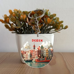 Utrecht Keychain, Utrecht Key Ring, Chritstmas Gift, Birthday Gift, Utrecht Gift, Utrecht Themed, Utrecht Present GK612