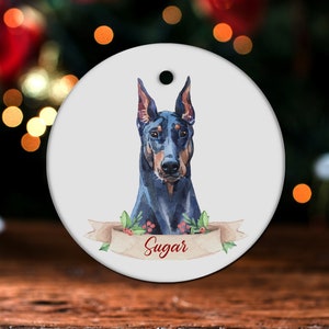 Doberman Ornament, Doberman Christmas Tree Decor, Doberman Owner Gift GH29