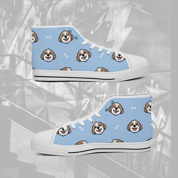 Bearded Collie High Canvas Shoes Bearded Collie Gift Bearded Collie Shoe Bearded Collie Present Bearded Collie Footwear WF117 Etsy UK