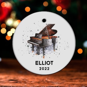 Piano Christmas Ornament, Personalized Piano Ornament, Piano Gift, Piano Christmas Tree Decor, Piano Decoration, Piano Present GO377