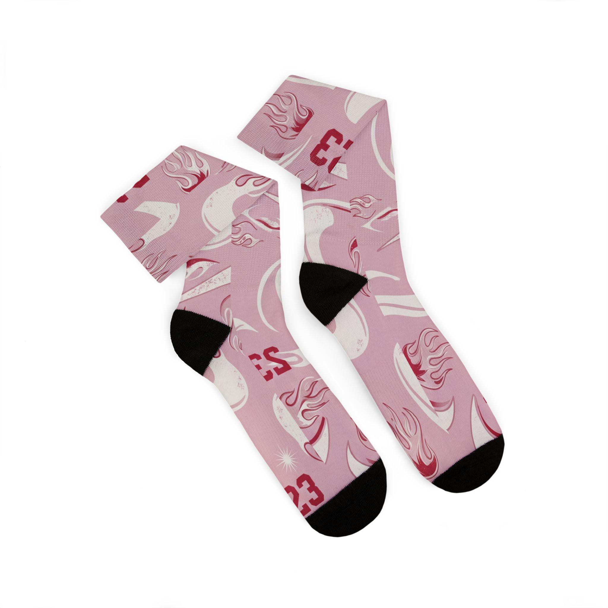 Travis Scott Inspired Crew Socks: Dusty Pink Cactus Jack Design - Etsy
