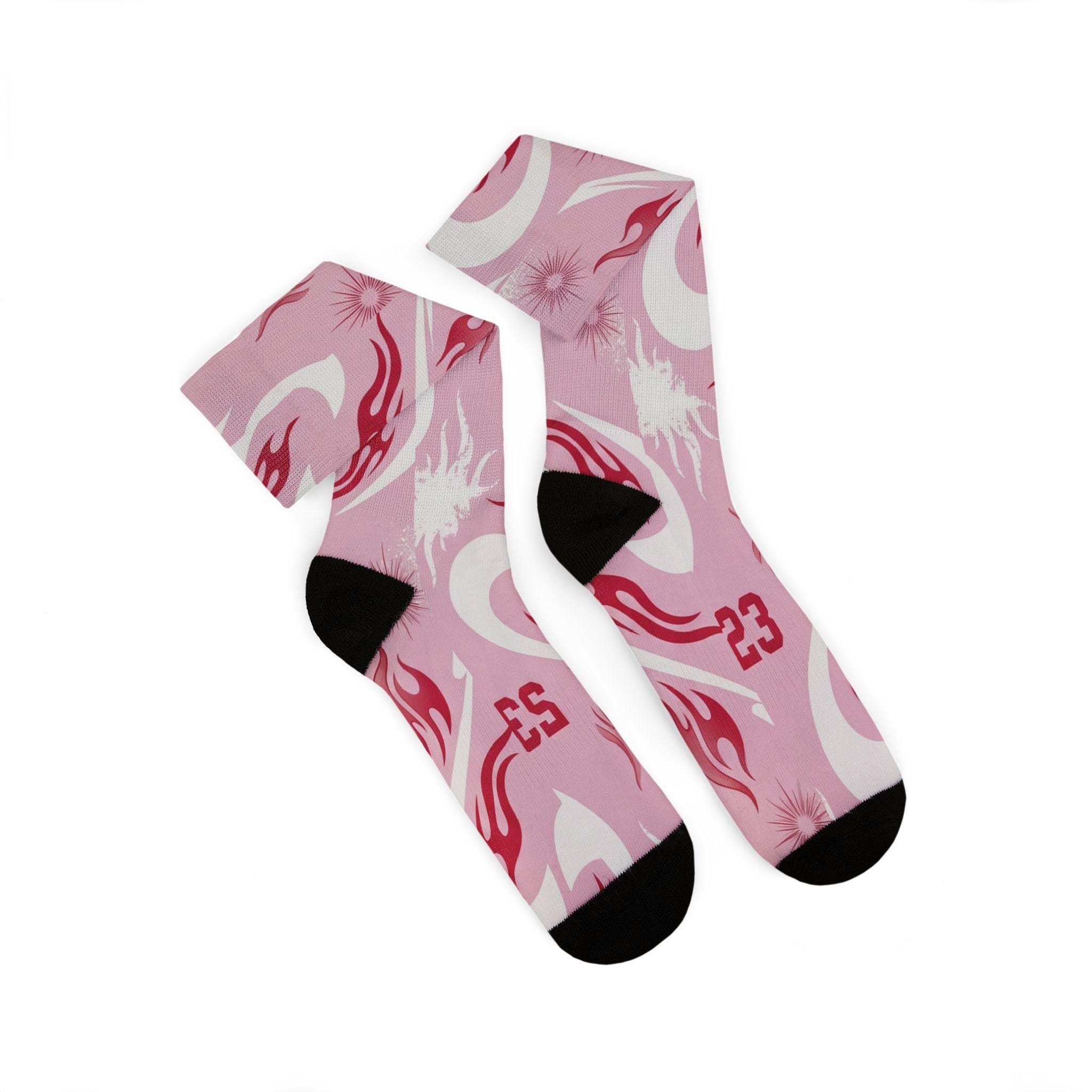 Travis Scott Inspired Crew Socks: Dusty Pink Cactus Jack Design - Etsy