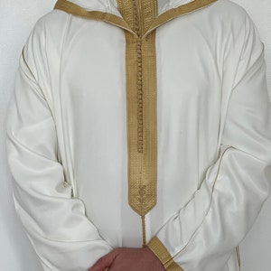 Hooded djellaba lightweight material Moroccan thobe image 9