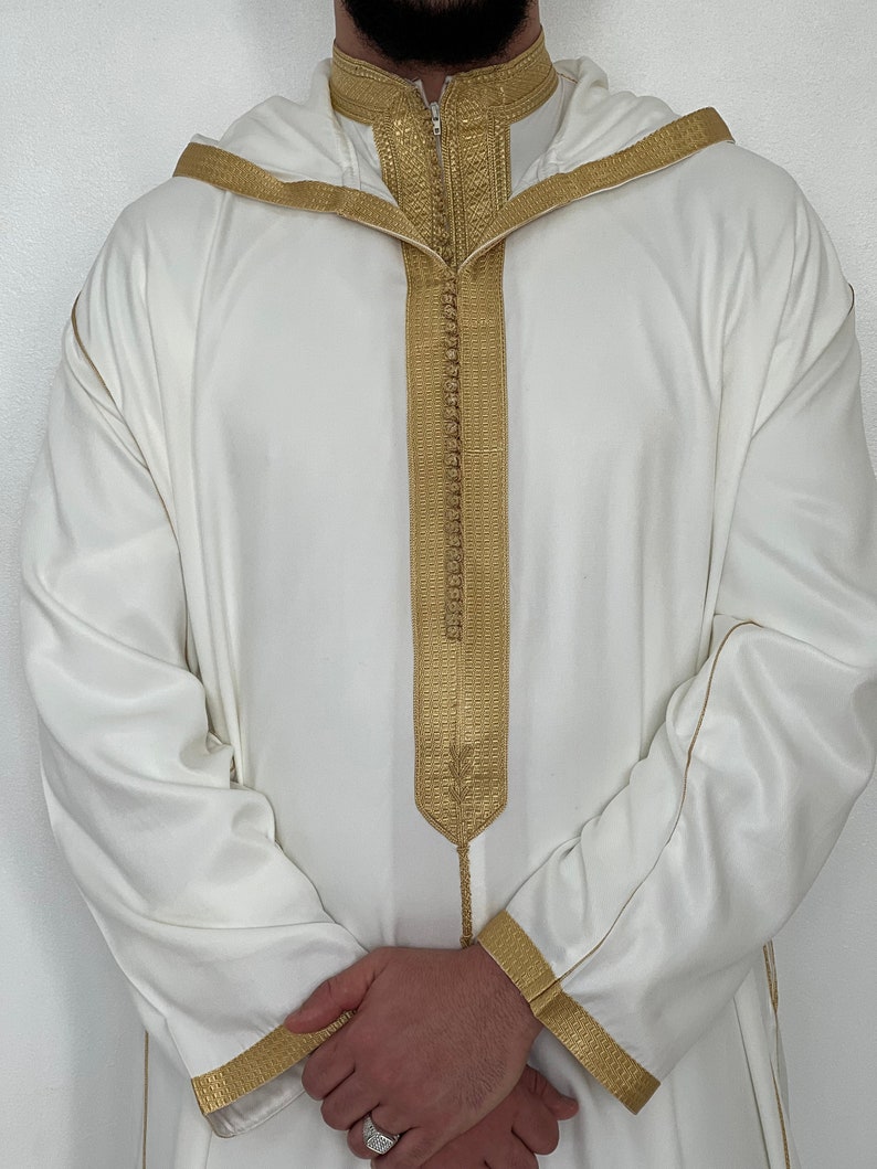 Hooded djellaba lightweight material Moroccan thobe image 9