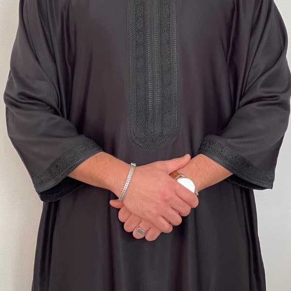 Djellaba marocaine Thobe de qualité supérieure, jubbah, kandora, caftan