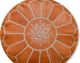 Leather Pouf - REAL MOROCCAN LEATHER only 45 pounds