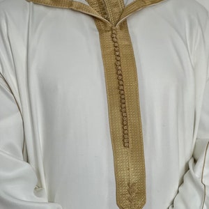 Hooded djellaba lightweight material Moroccan thobe image 8