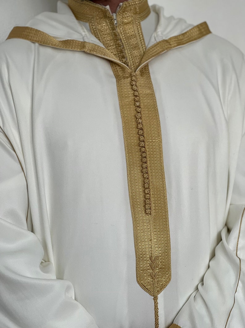 Hooded djellaba lightweight material Moroccan thobe image 8