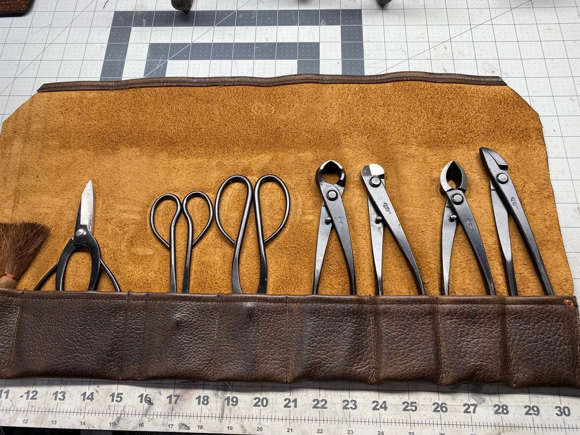 The pioneer Leather Bonsai Tool Roll Etsy