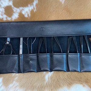 The  “Nero” Leather Bonsai Tool Roll