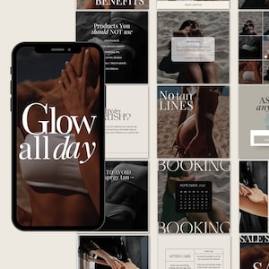 Spray Tan Instagram Templates: Social Media Posts (CANVA)