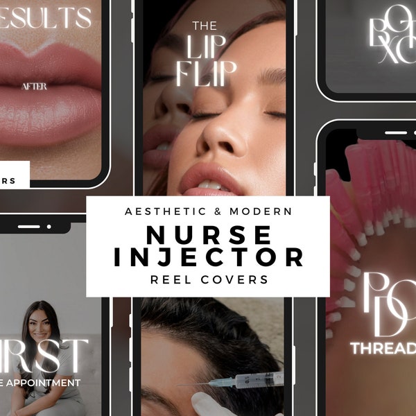 Botox & Filler Instagram Reel Covers: Skincare Templates (Canva)