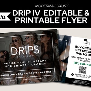 IV Therapy Templates | Iv Hydration Flyer | IV Therapy Marketing, IV Therapy, Iv Vitamin therapy, Nurse Injector, Canva, Beauty,Social Media