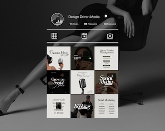 Instagram Templates, Social Media Manager Canva, 160 Posts & Stories (Digital Download)
