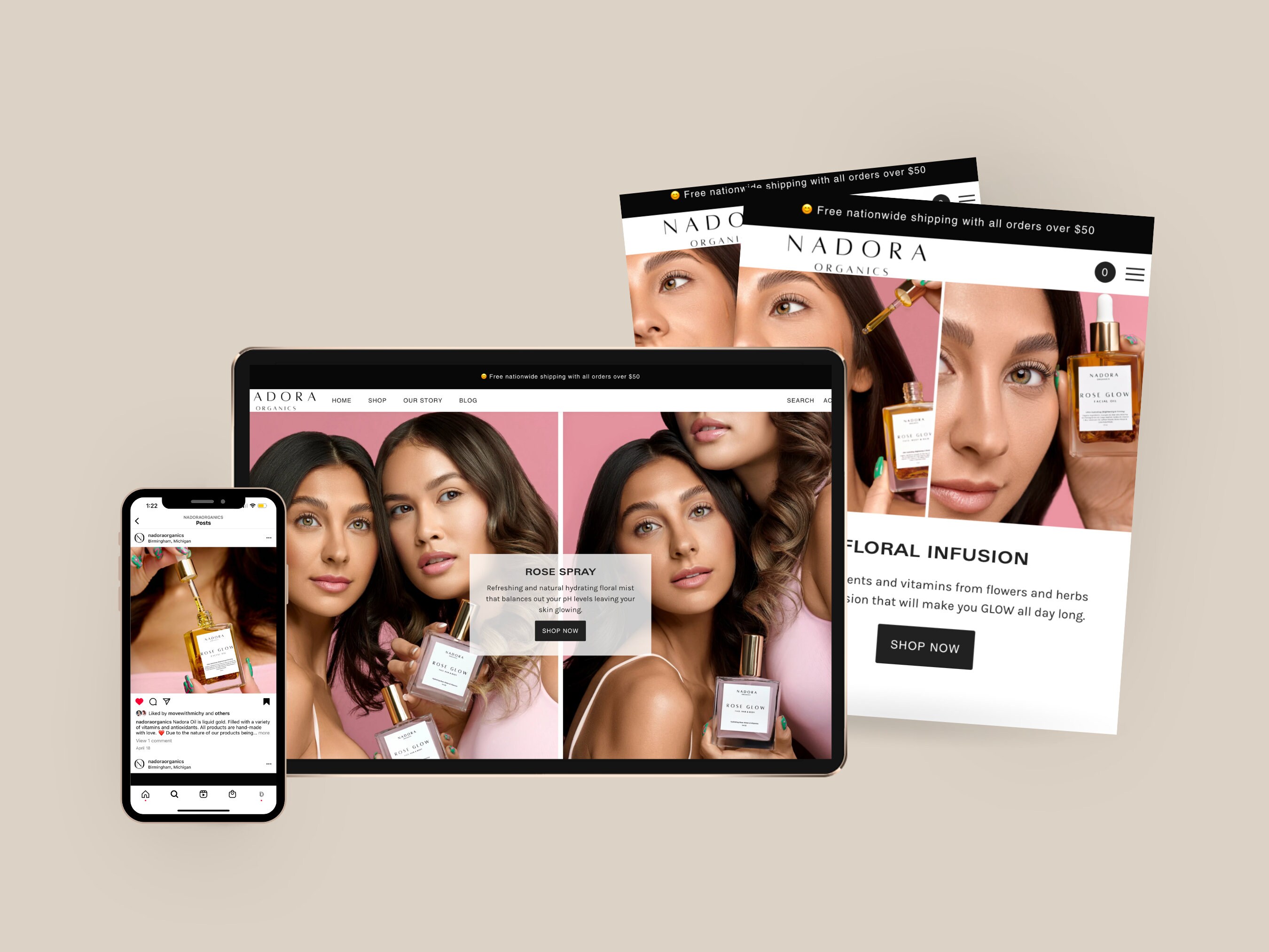 Custom Branding & Website Design Instagram Templates for Etsy