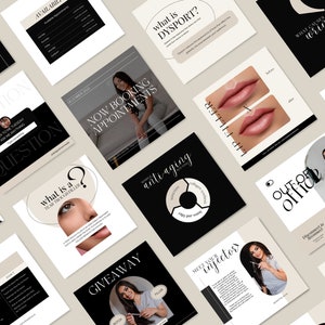 Botox Instagram Templates for Canva, Nurse Injector Instagram Templates | Botox and Filler Instagram | Lip Filler Instagram Post | Medspa