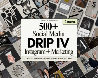 IV Therapy Instagram Templates: Nurse Injector Social Media (Canva)
