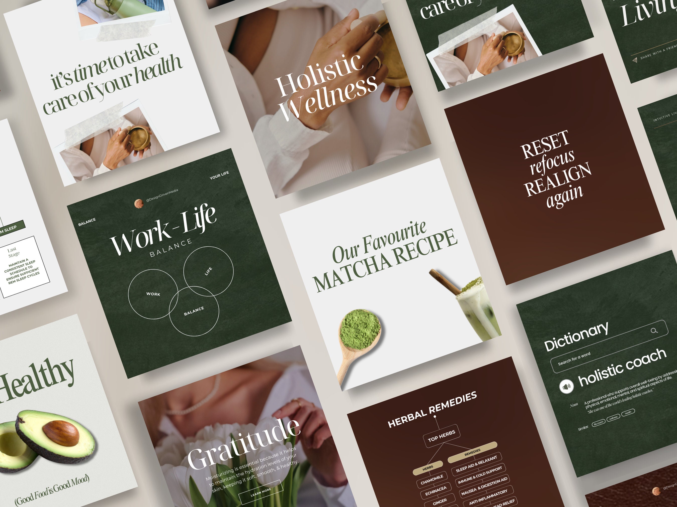 Wellness Coach Instagram Templates, Holistic Health Social Media Posts ...