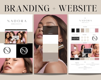 Custom Branding & Website Design | Instagram Templates for Skincare | Beauty Logo | Spa Logos | Branding Kit | Esthetician Logo Canva Skin