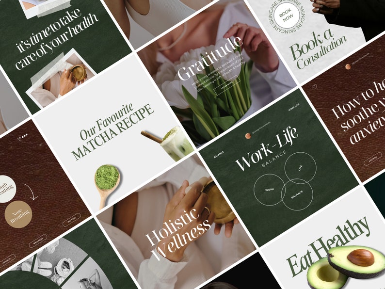 INSTAGRAM TEMPLATES SOCIAL MEDIA | Health Coach Instagram Templates, Wellness Coach, Nutritionist Social Media Posts, Health Coach Instagram Post Canva, Holistic, Templates Holistic Coach Instagram Templates, Wellness Coach Templates, Nutritionist Social Media Posts, Health Coach Post, Holistic Coach Post, Canva Templates, Nutrition Coach Instagram, Aesthetic Instagram Templates, Modern Instagram Templates, Luxury Post