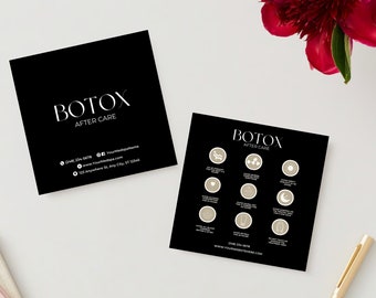 Botox Filler Aftercare Card: Medspa Nurse Injector Template (Canva)