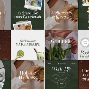Instagram templates for coaching business aesthetic modern branding pack editable in canva. Social media content kit for health professionals, med spa, esthetician, holistic practitioner and service based entrepreneurs. Includes educational posts, tips, promotions and engagement graphics designed for audience growth and client attraction professional marketing templates instant download.