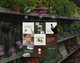 Wellness Coach Instagram Templates, Ganzheitliche Gesundheit Social Media Posts (Canva)