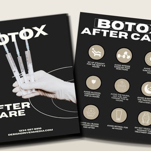 Botox and Filler Aftercare, Nurse Injector Template, Medspa Template Canva, Botox templates, Filler posts Aesthetic, Beauty Post Instagram
