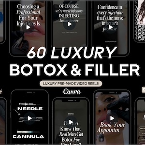 Luxe Botox & Filler Instagram-rollen: Medspa-canvasjablonen