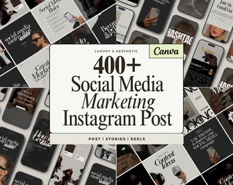 Social Media Templates Canva, Coaching Instagram Templates, Social Media Manager, Digital Marketing, Aesthetic Reels Template small business