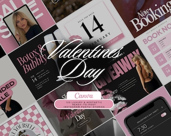 Valentines Day Invitation, Valentines Day Instagram Post, Social Media Flyer, Instagram Template, Valentines Day Party, Beauty, Medspa Canva