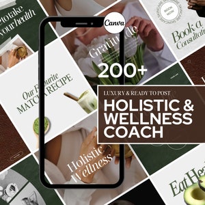 Holistic Coach Instagram Templates, Wellness Coach Templates, Nutritionist Social Media Posts, Health Coach Post, Holistic Coach Post, Canva Templates, Nutrition Coach Instagram, Aesthetic Instagram Templates, Modern Instagram Templates, Luxury Post