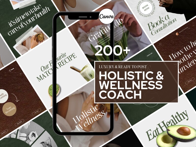 Holistic Coach Instagram Templates, Wellness Coach Templates, Nutritionist Social Media Posts, Health Coach Post, Holistic Coach Post, Canva Templates, Nutrition Coach Instagram, Aesthetic Instagram Templates, Modern Instagram Templates, Luxury Post