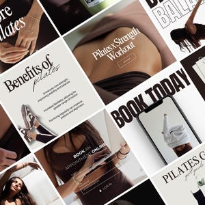 Pilates Instagram Story Templates | Pilates Studio | Wellness Brand | Fitness, Health | Social Media Templates | Canva | Aesthetic Branding Pilates Instagram templates, Canva templates, Pilates studio posts, fitness branding, customizable designs, exercise tutorials, motivational quotes, Pilates class promotion, social media marketing, professional Instagram feed, fitness influencers, client testimonials, cohesive branding, Pilates journey, health and