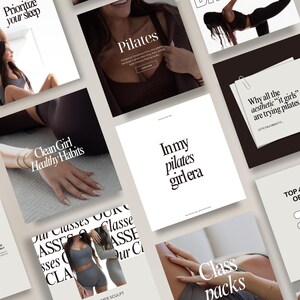 Pilates Instagram templates, Canva templates, Pilates studio posts, fitness branding, customizable designs, exercise tutorials, motivational quotes, Pilates class promotion, social media marketing, professional Instagram feed, fitness influencers, client testimonials, cohesive branding, Pilates journey, health and wellness, time-saving templates, Pilates exercises, promotional posts, fitness education, Pilates tips, self-care content. aesthetic social media templates, pilates girlie, pinterest
