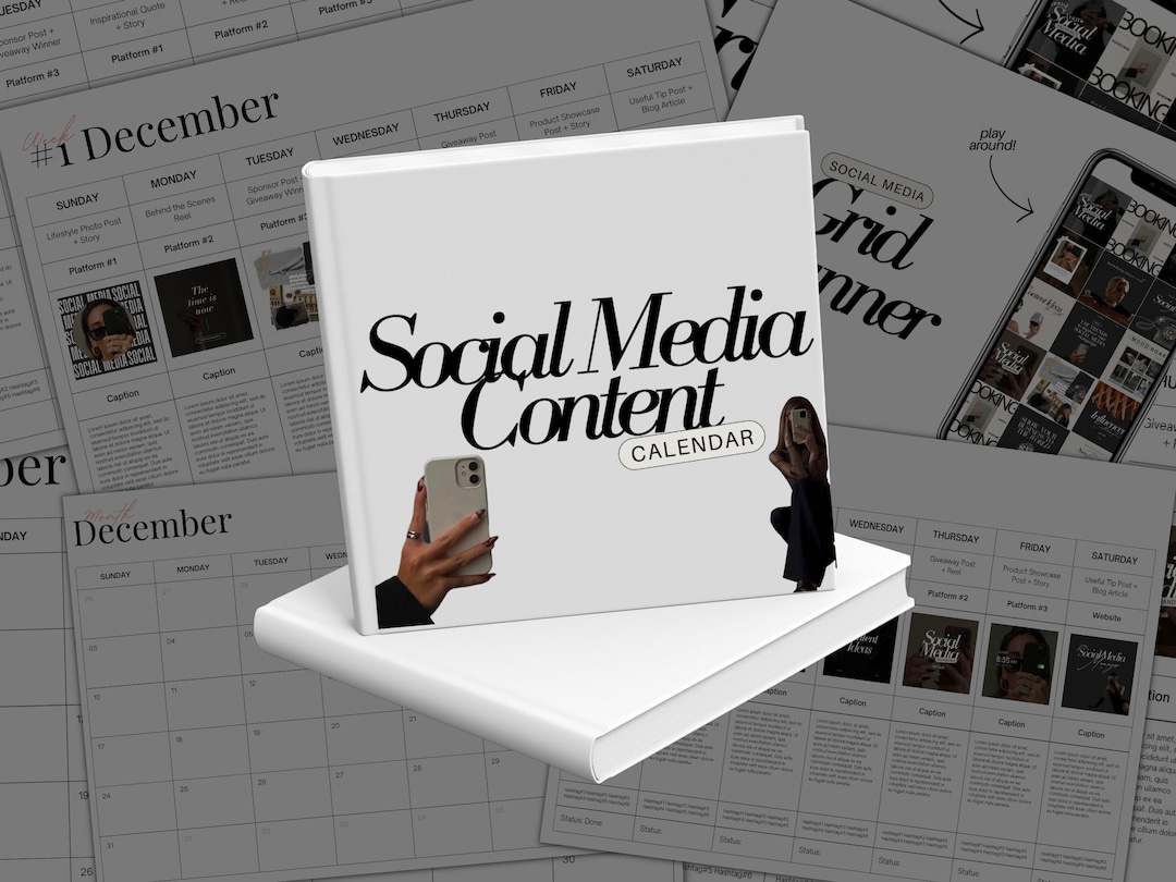 Social Media Content Calendar: Canva Template (digital Download) - Etsy