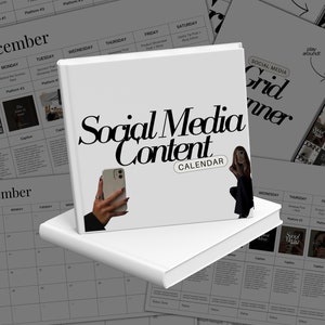 Social Media Planner | Content Planner | Digital Content Calendar | Canva Template | Social Media Manager | Social Media Calendar Instagram