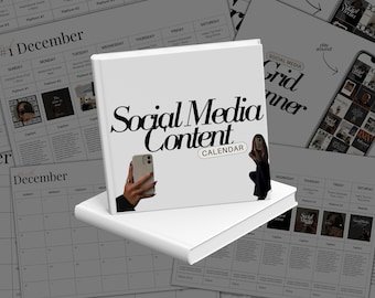 Social Media Planner | Content Planner | Digital Content Calendar | Canva Template | Social Media Manager | Social Media Calendar Instagram