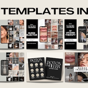 Botox and Filler Canva Template, Skincare Instagram templates, Nurse Injector Templates, Botox Templates, Medspa Templates Beauty Cosmetic