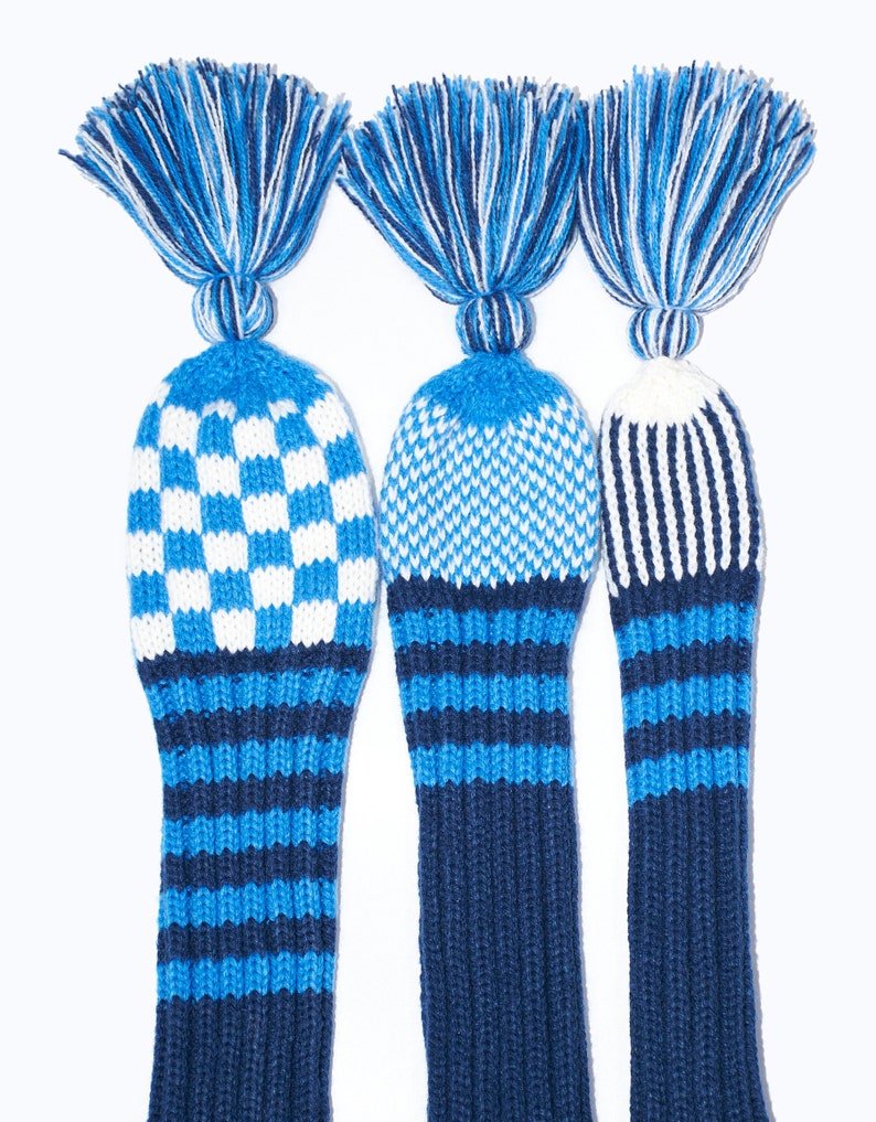 Tassel Knitted Golf Club Head Covers Driver, Fairway Wood & Hybrid Etsy