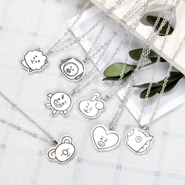 Kpop Necklaces, Kpop Cartoon Inspired Necklaces, Kpop Jewelry